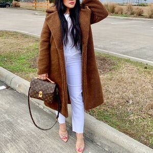 Brown teddy coat